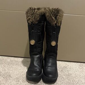 Juicy Couture Black and Brown Winter Boots